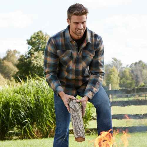 Legendary Whitetails Men's Thermal Lined Shirt Jacket Plaid Flannel Polyfill Insulated
