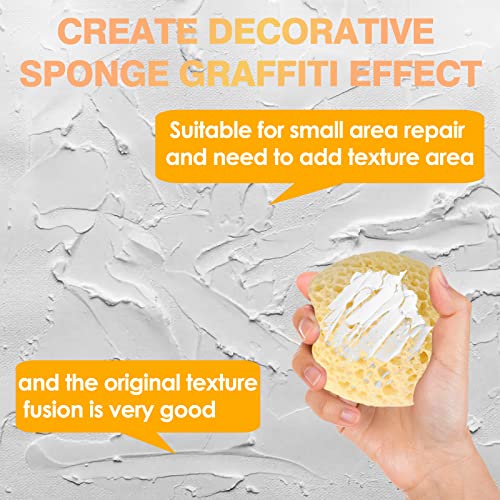 2 Pack Texture Sponge - Drywall Wall Patch & Ceiling Repair, Home Decor Sponge for DIY Painting, Popcorn Ceiling Texture, Sea Sponge Painting Sponges