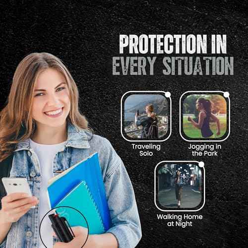 Police Magnum Bulk Pepper Spray Keychain Self Defense- Tactical Maximum Strength- Belt Clip Safety Key Chains for Women & Men- Made in The USA