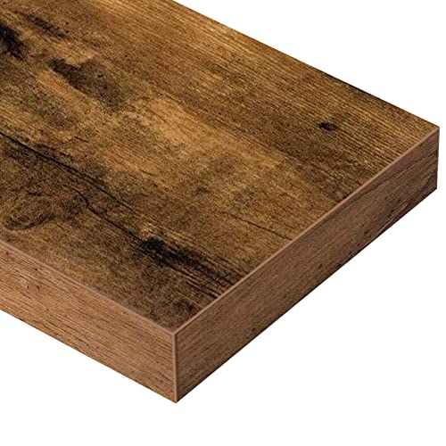 QEEIG Floating Shelves for Wall Bathroom Shelf Bedroom Kitchen Living Room Farmhouse Small Book Shelf 16 inch Set of 4, Brown (015-BN4) - color: A. Brown, size: 4pcs