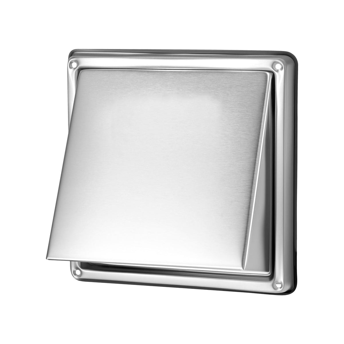 6 inch External Extractor Wall Vent Cover, Square AC Vent Gable Cover, Premium Stainless Steel & with Built-in a Protection Screen, for House,Bathroom,Garage,Kitchen,Basement (1 Pack, Silver)