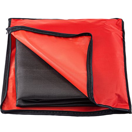 6 x 10 Ft Welding Blanket Black Fiberglass Blanket Portable Fiberglass Fire Retardant Blanket Welding Mat Welding Fireproof Thermal Resistant Insulation With Carry Bag