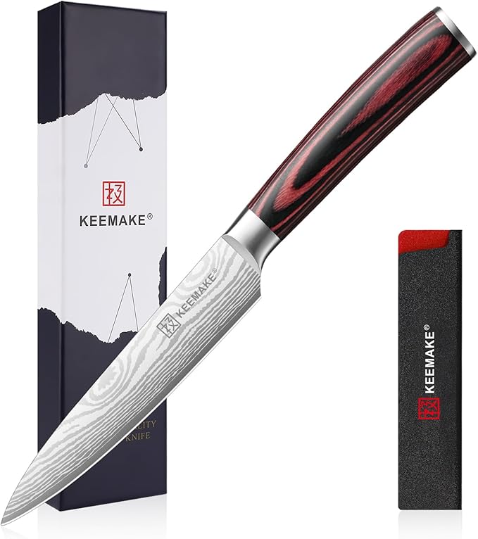 KEEMAKE 3.5 Inch Paring Knife, Ultra Sharp Fruit Knife
