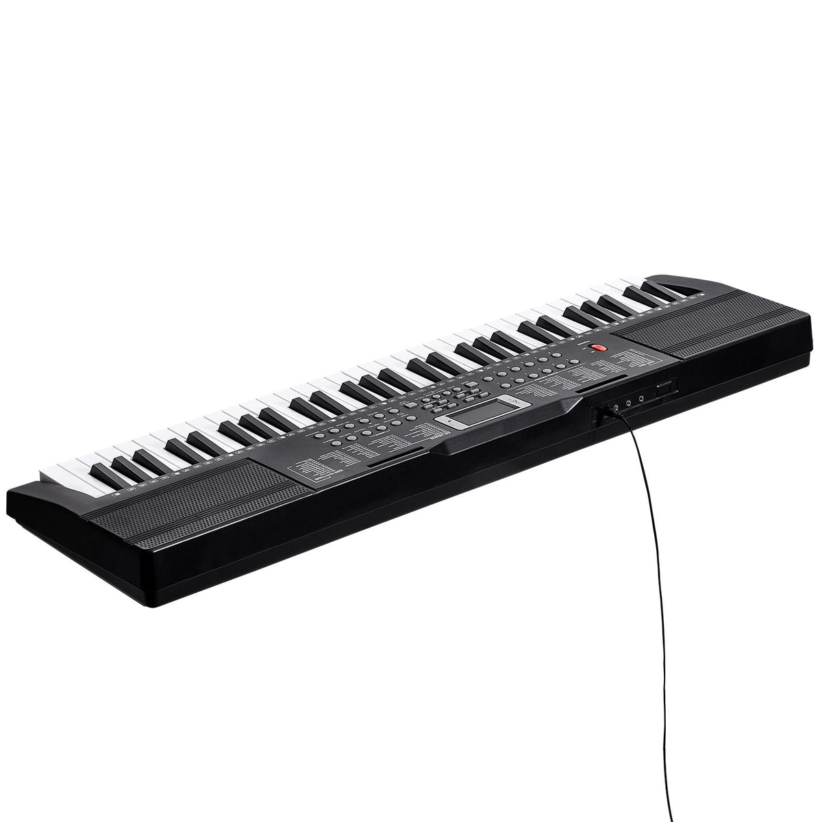 61 Key Digital Keyboard Piano, 200 Tones 200 Rhythms, Electric Portable Piano Keyboard Kit with 60 Demo Songs Built-In Dual Speakers Headphones, Piano Stickers for Beginners Learning