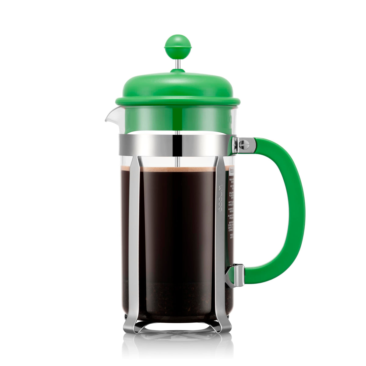 Bodum 34oz Caffettiera French Press Coffee Maker with Reusable Stainless Steel Filter, BPA-Free Plastic Carafe, Apple Green