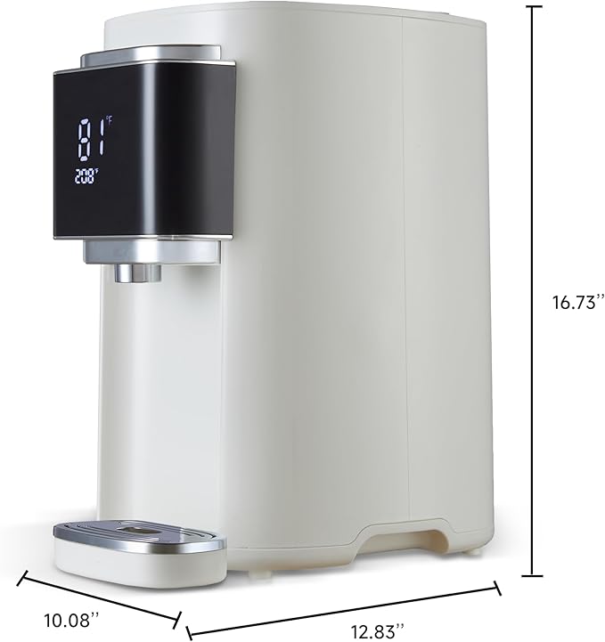 OCTAVO Water Boiler & Warmer 5 Liter, 304 Stainless Steel Water Tank, 700 Watt 6 Adjustable Water Temperature, LCD Touch Control Screen, Child Lock with Water Shortage Indicator