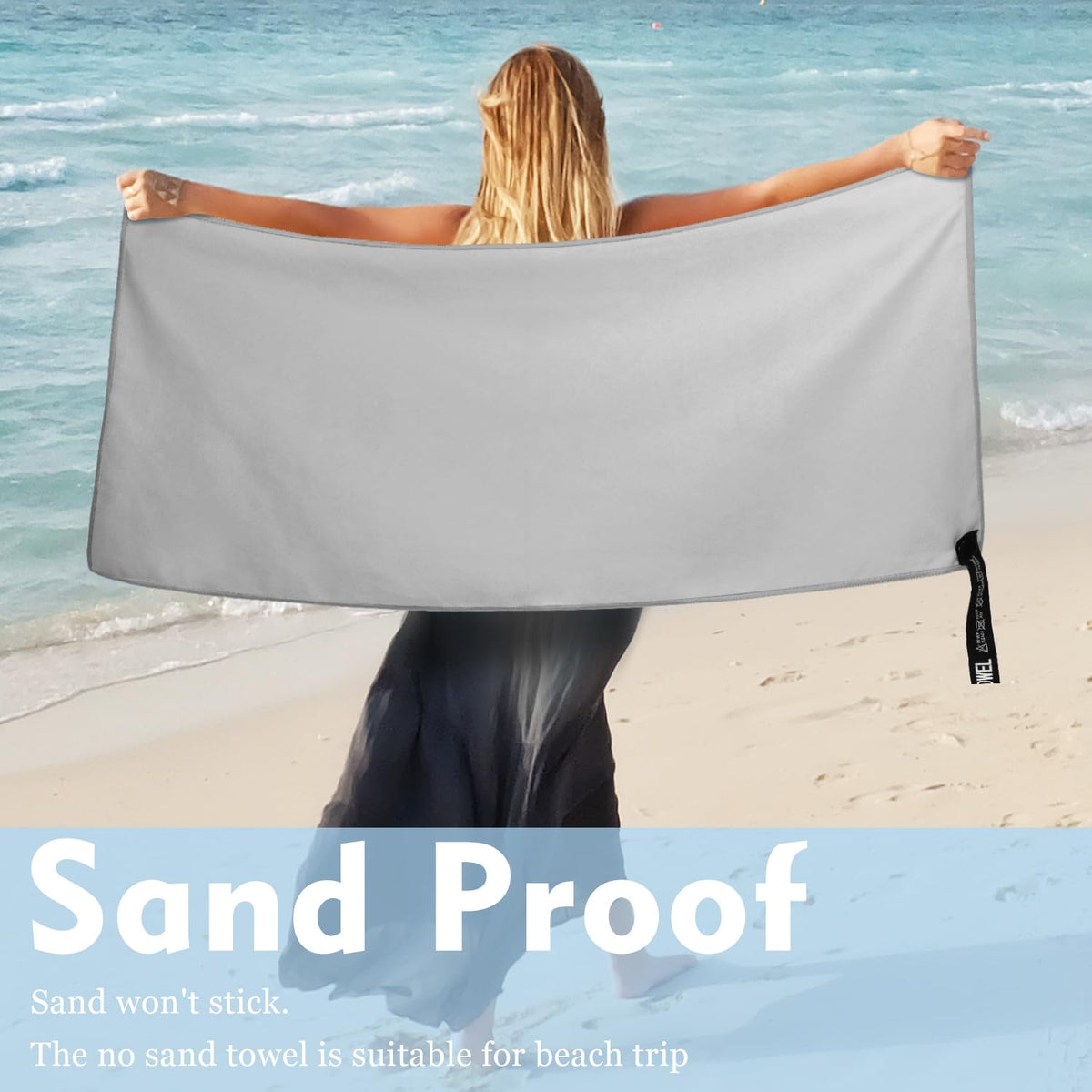 ZIUDBOC Microfiber Travel Towel, Soft Lightweight Quick Dry Towel, Super Absorbent Compact Travel & Sports & Beach Towels for Camping, Backpack, Gym, Swimming, Yoga, Hiking (M:20"×40" -Gray)