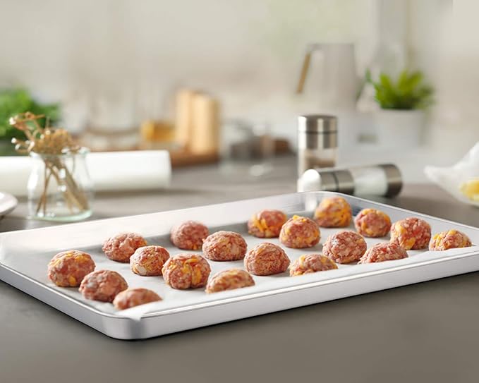 TeamFar Baking Sheet, 20" x 14" x 1" Stainless Steel Cookie Sheet Pans