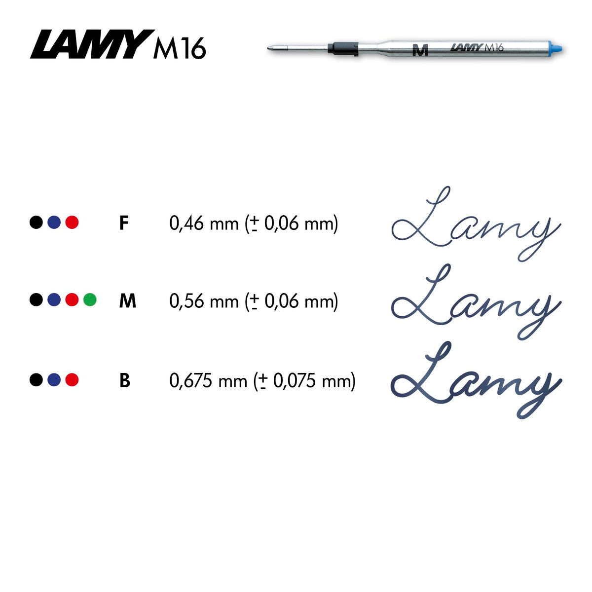 Lamy M16 Blue Broad for Lamy Ballpoint Pen