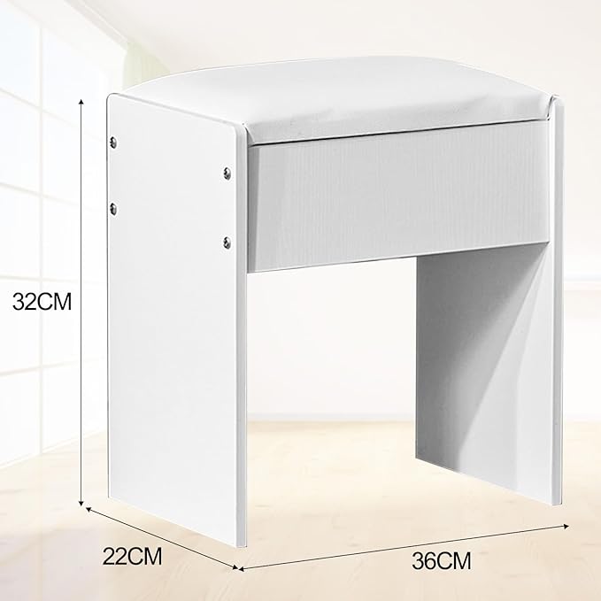 JBLCC Vanity Desk with Mirror and Lights, 39.4‘’ White Makeup Vanity with 3-Color Lighted Mirror, 5 Drawers & Open Shelves, Big Vanity Table for Bedroom, Girls & Women