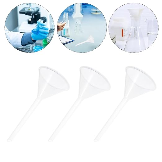 Veemoon 10pcs 75mm Plastic Triangle Filling Funnels Pp Scientific Laboratory