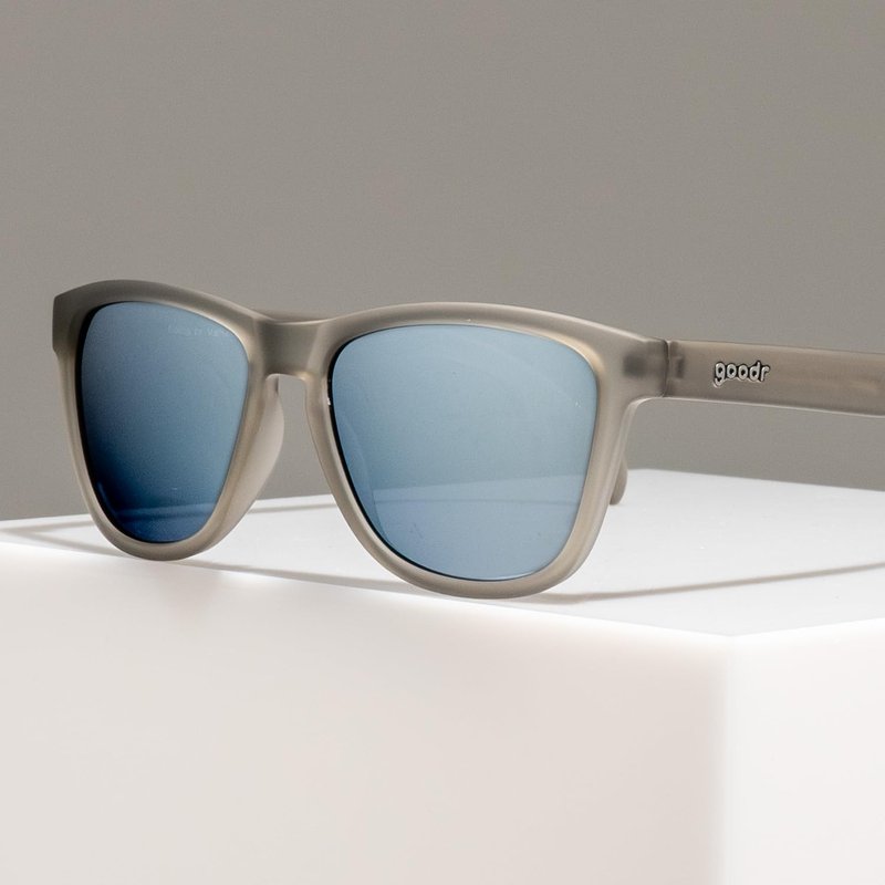 goodr Going to Valhalla...Witness! Polarized Sunglasses for Men & Women, Medium Sized (OG), Dark Gray Translucent Frames with Chrome Mirrored Reflective Lenses, UV400 Protection, No Slip