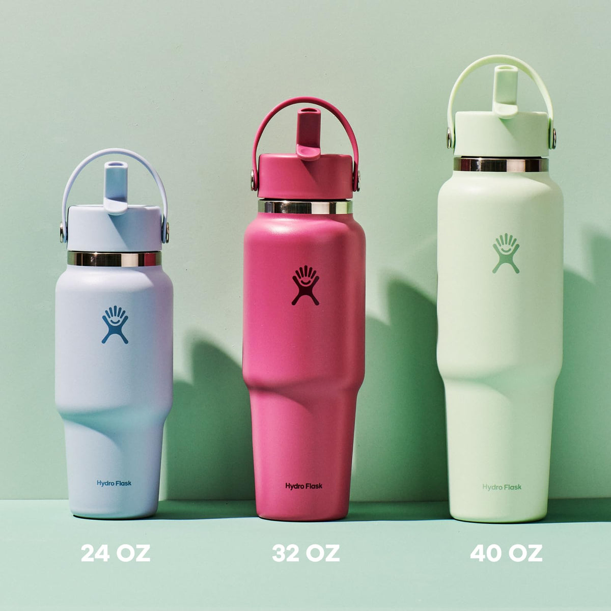 Hydro Flask Water Bottle - Insulated Stainless Steel - Wide Mouth Flex Chug Lid, Non Spill, Leakproof in 24 Oz Coconut Cream