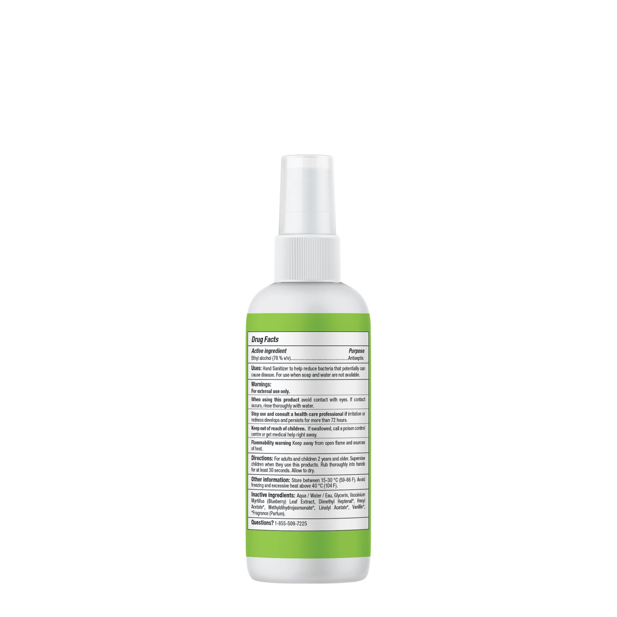 ATTITUDE Hand Sanitizer Spray for Kids & Adults, EWG Verified, Travel Size, Dermatologically Tested, Plant and Mineral Based, Vegan, Watermelon & Coco, 3.5 Fl Oz (Spray Bottle)