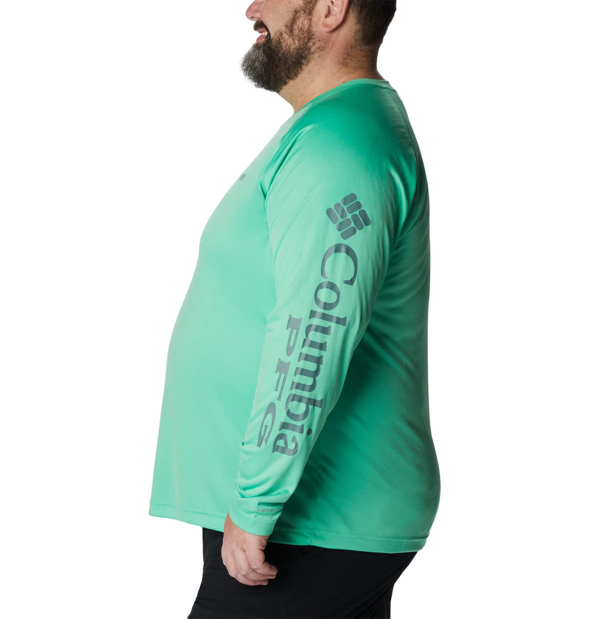 Columbia Men's Terminal Tackle Long Sleeve Shirt, Light Jade/Metal Logo, 3X Big