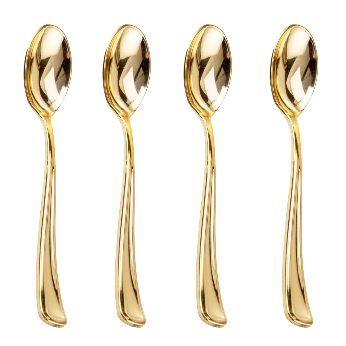 Liacere 200pcs Gold Plastic Forks - Heavyweight - 7.4 Inch Heavy Duty Forks - Gold Plastic Silverware Perfect For Parties & Weddings & Restaurants & New Year And Daily Using&Thanksgiving&Fall Party