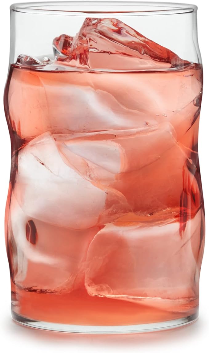 Tumbler Glasses Set: Add texture and dimension to your glassware collection with our tumbler glasses set of 8 – this glassware drinking glasse