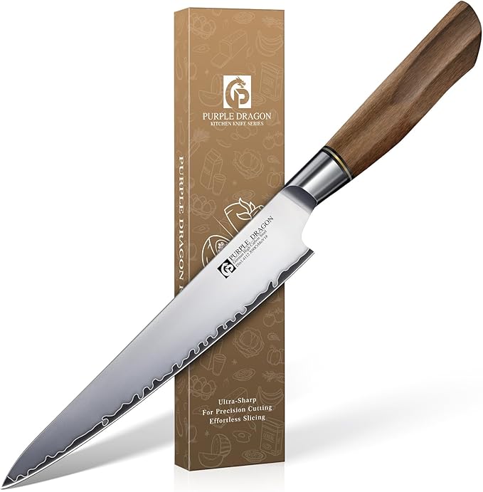 Purple Dragon Knife Set, 3Pcs Kitchen Knives Set - Santoku Knife