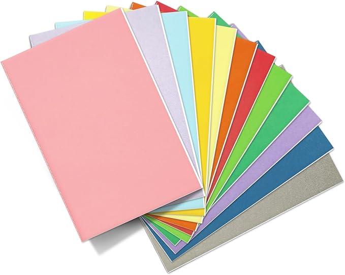 24 Pack Blank Books for Kids - 5.5"x 8.3", 60 Pages - Small Journals Bulk, Girls Notebooks for Drawing & Writing, Sketchbooks w/Colorful Soft Cover, Unlined Paper, A5 Travel Size