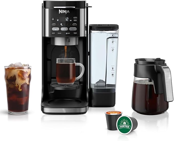 Ninja (Refurbished) Drip Coffee Maker | DualBrew Pro Hot & Iced Coffee | Compatible with K-Cup Pods | 3 Brew Styles (Classic, Rich, & Iced) | 60oz Removable Reservoir & Dishwasher Safe | (Renewed)