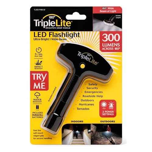TripleLite 330 lm Black LED Flashlight AA Battery