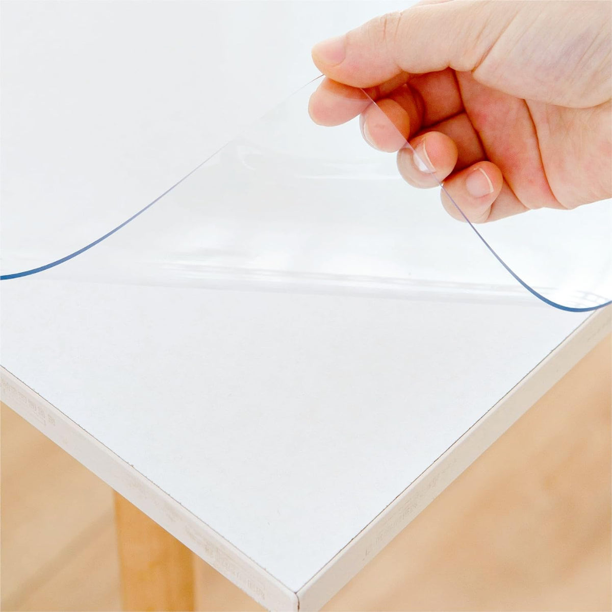 Eisdroma 24 x 55 Inch Clear Table Cover Protector, Clear Table Protector for Dining Room Table, 1.5mm Plastic Table Cover, Waterproof Table Pad for Kitchen, Office