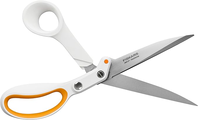 Fiskars Amplify RazorEdge Fabric Scissors - 10" Heavy Duty Fabric Shears with SoftGrip Ergonomic Handle, Premier Grade Stainless Steel Blades