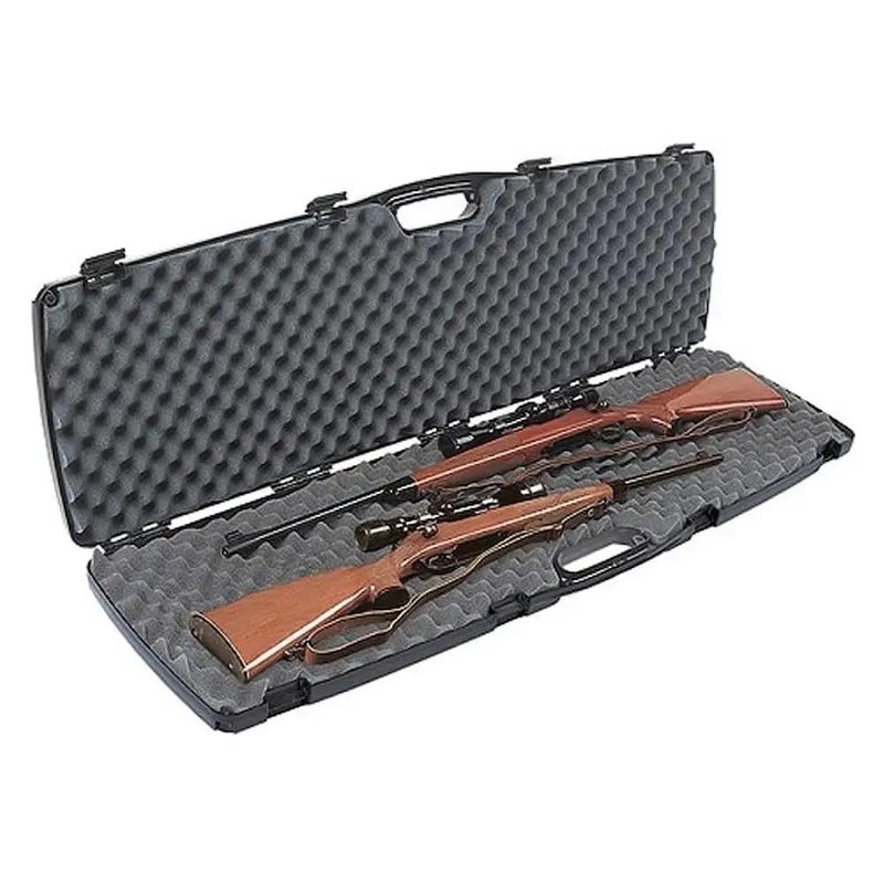 Plano Gun Guard SE Series Double Scoped/Shotgun Multi Case, Black, Padlock Tabs for Travel, Gun Cases for Shotguns, Rifles and Gun Accessories, One Size