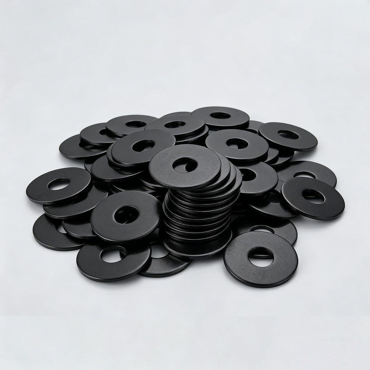 Bykonh #8 x 3/4" (80 PCS) Black Fender Washers, 304 Stainless Steel Flat Washers for Machinery & Automotive Repair