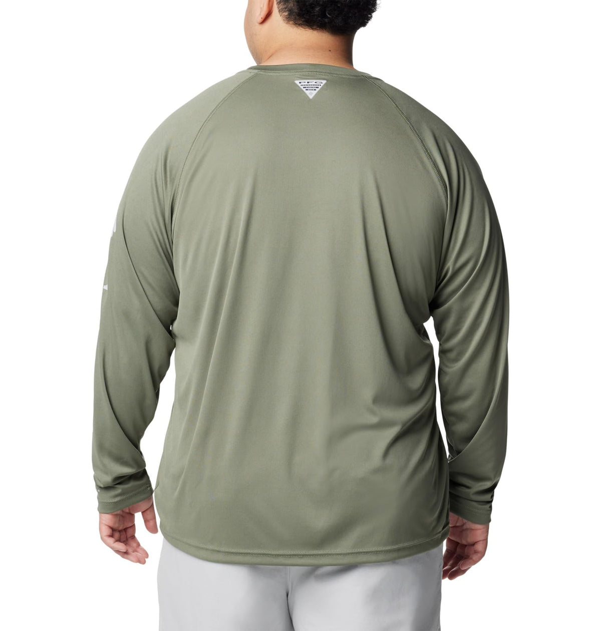 Columbia Men's PFG Terminal Tackle Long Sleeve Fishing Shirt, Cypress/Cool Grey Logo, Large Tall