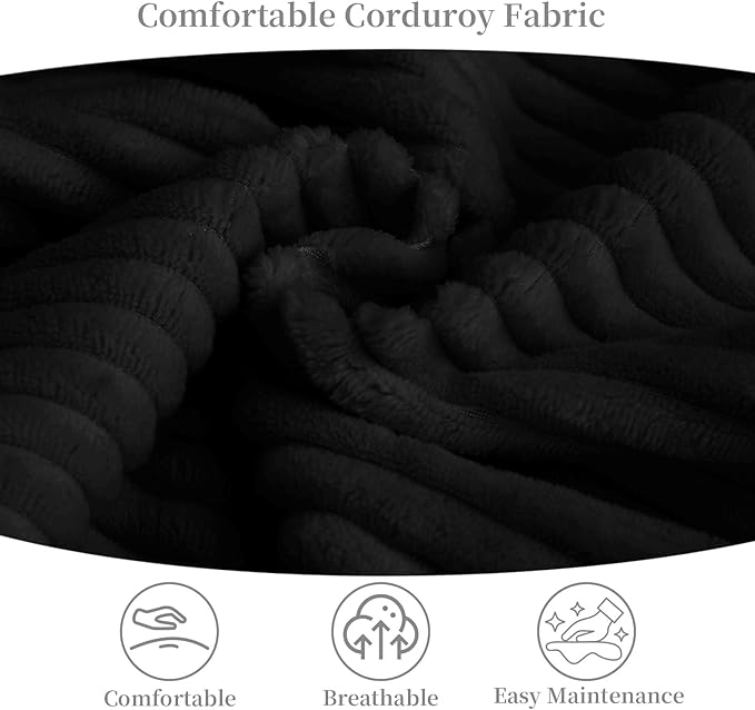 MeMoreCool Convertible Sofa Bed, Pull Out Loveseat Sofa Sleeper Couch for Bedroom Living Room Lounge, 2 in 1 Small Couch Bed with Pillow, Foldable Love Seat Futon Corduroy Black