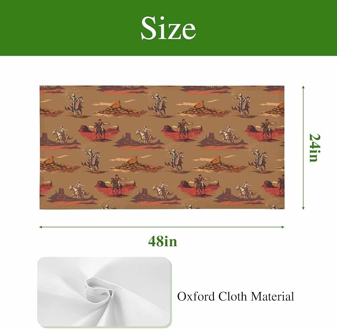 Cowboys Horses 1 Pc Fluorescent Light Cover 4 x 2 Feet, Desert Ethnic Winds