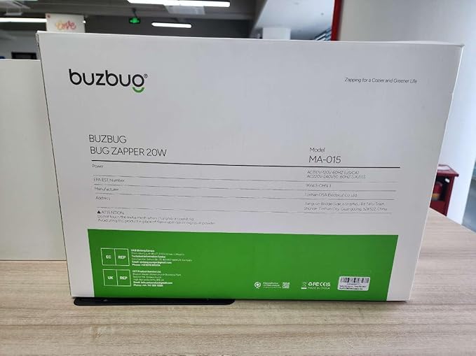 Buzbug Bug Zapper Indoor for 5000 Sq. Ft., 20W Instant Electric Mosquito Zapper, High-Voltage Fly Zapper, Fruit Fly Traps Fly Killer -MA015