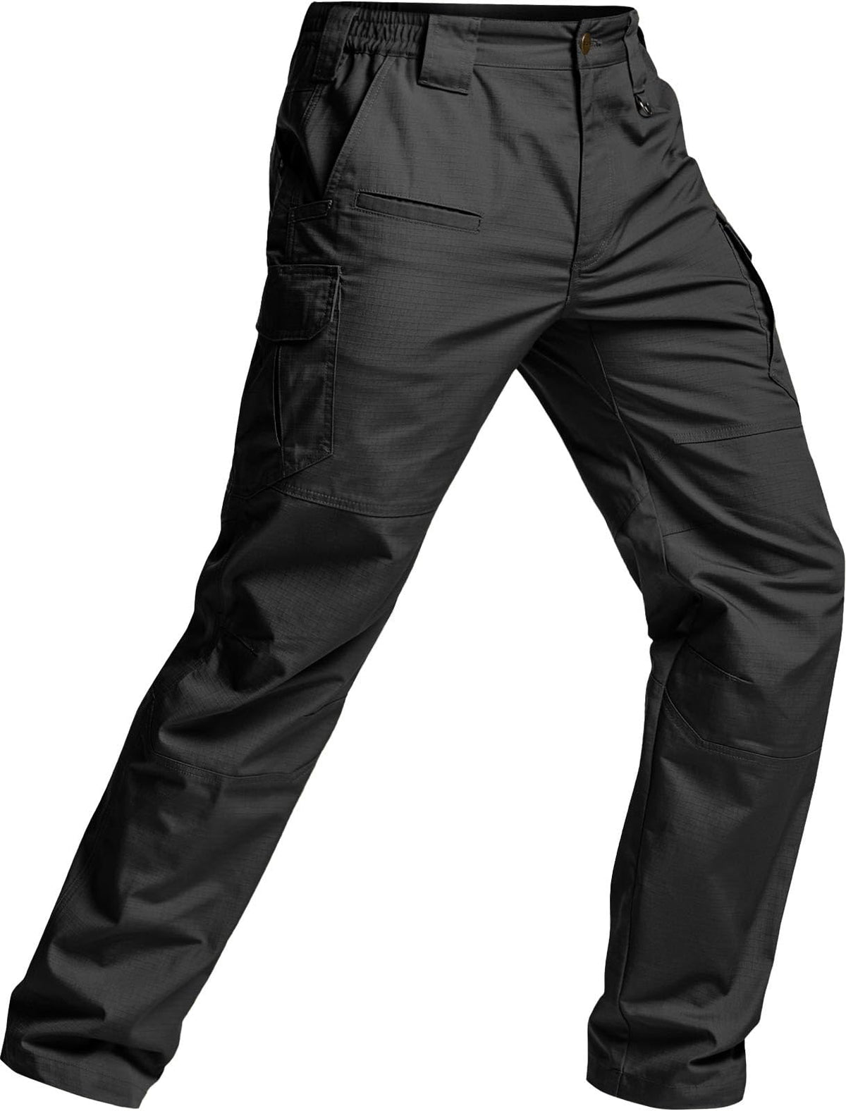 CQR Men's Tactical Pants, Water Resistant Ripstop Cargo Pants, Lightweight EDC Work Hiking Pants, Outdoor Apparel, Raider Mag Pocket Black, 40W x 34L