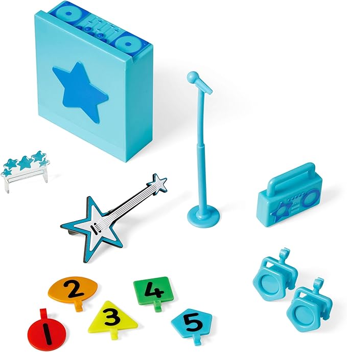 hand2mind Numberblock Five’s Musical Superstar Stage, Play Figure Playsets, Toddler Music Toys, Number Toys, Counting Toys, Math Toys for Kids 3-5, Preschool Learning Toys, Birthday Gifts for Kids