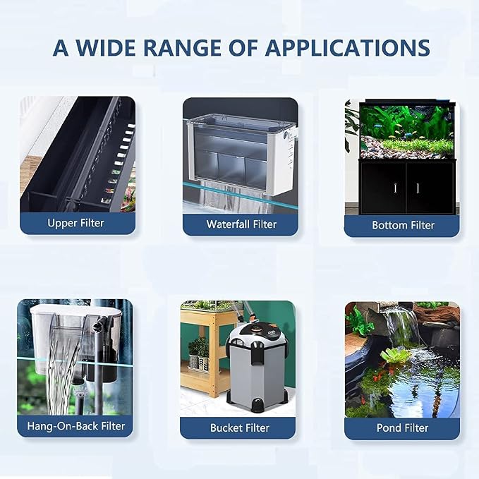 Aquarium Filter Media, Newly Premium 8-Layer Filter Pads
