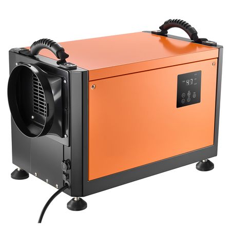 70 Pints Commercial Dehumidifier with Drain Hose, Portable Crawl Space Dehumidifiers for Basement Storage Room Industrial, Auto Defrost/Drainage, Heavy-duty Galvanized Steel, LED Indicate