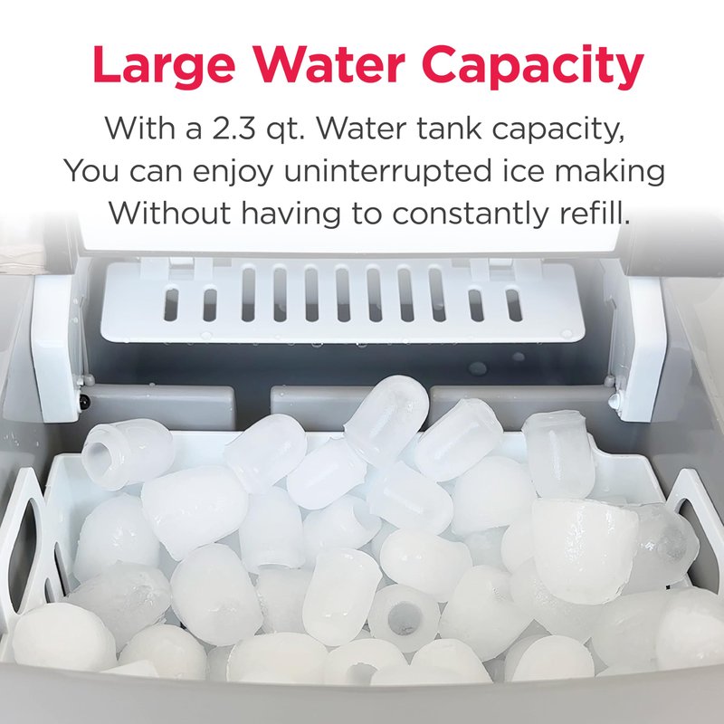 Frigidaire 26 Lbs per Day Portable Compact Maker, Ice Making Machine, Stainless, Medium