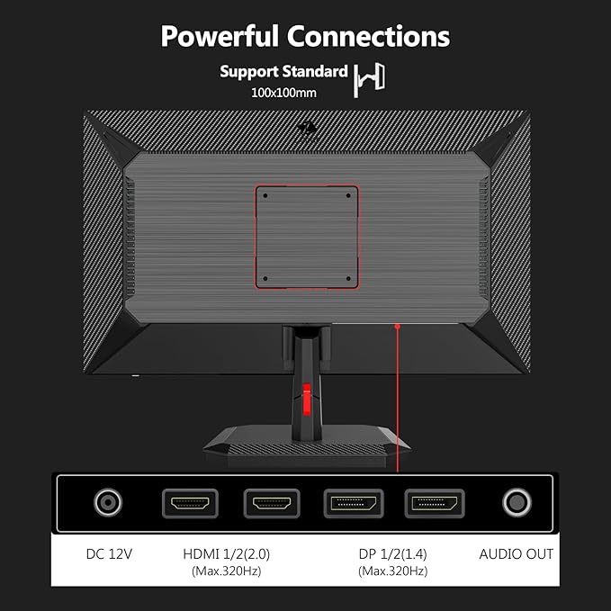 Z-Edge 27 inch Gaming Monitor 320Hz 300Hz, 2K QHD 1440P Fast IPS Monitor, G27IS 1ms MPRT Refresh Rate, sRGB 99%, Shadow Balance, PIP/PBP, HDMI 2.1x2, DP 1.4x2
