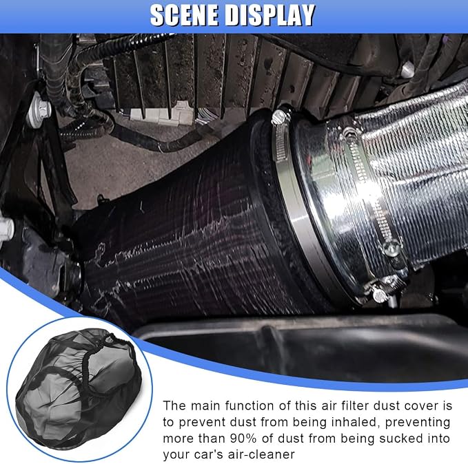 Air Intake Filter Sock Cover, Waterproof Dustproof Air Cleaner Protective Cover
