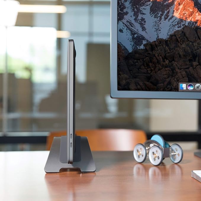 Twelve South BookArc for MacBook | Space-Saving Vertical Desktop Stand for Apple notebooks (Space Grey)*Not Compatible with M1, See Insert Option to Update/Upgrade*