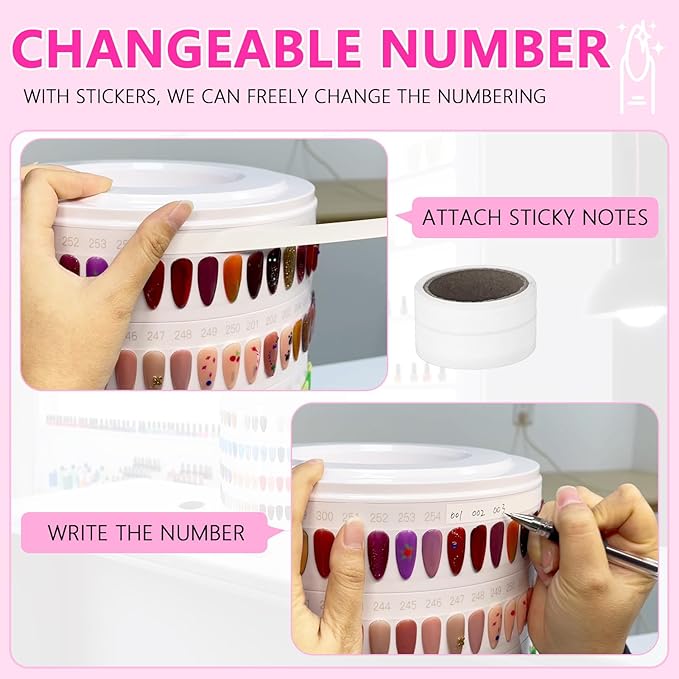 I·B·N G Nail Polish Display Book 200 Colors, Professional Nail Color Display Show Nails Sample Book (CS200)