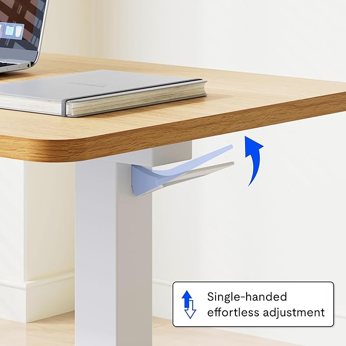 FLEXISPOT Adjustable C Table with Wheels, Mobile Snack Side End Table Sofa Couch Bedside Table Laptop Rolling Cart TV Tray Night Stand Small Space Side Table,(27.6" W x 15.7" D,Maple)
