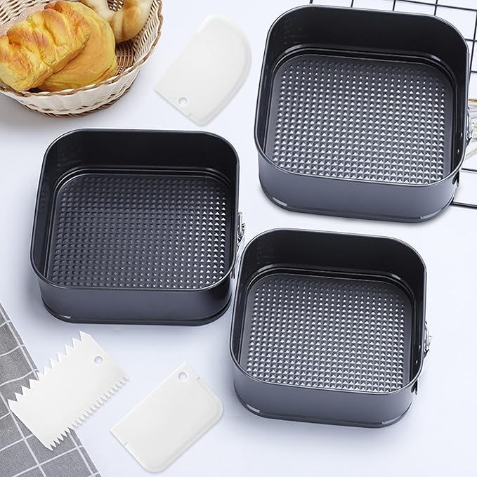 Rectangle Springform Pan Set with Removable Bottom Nonstick Cheesecake