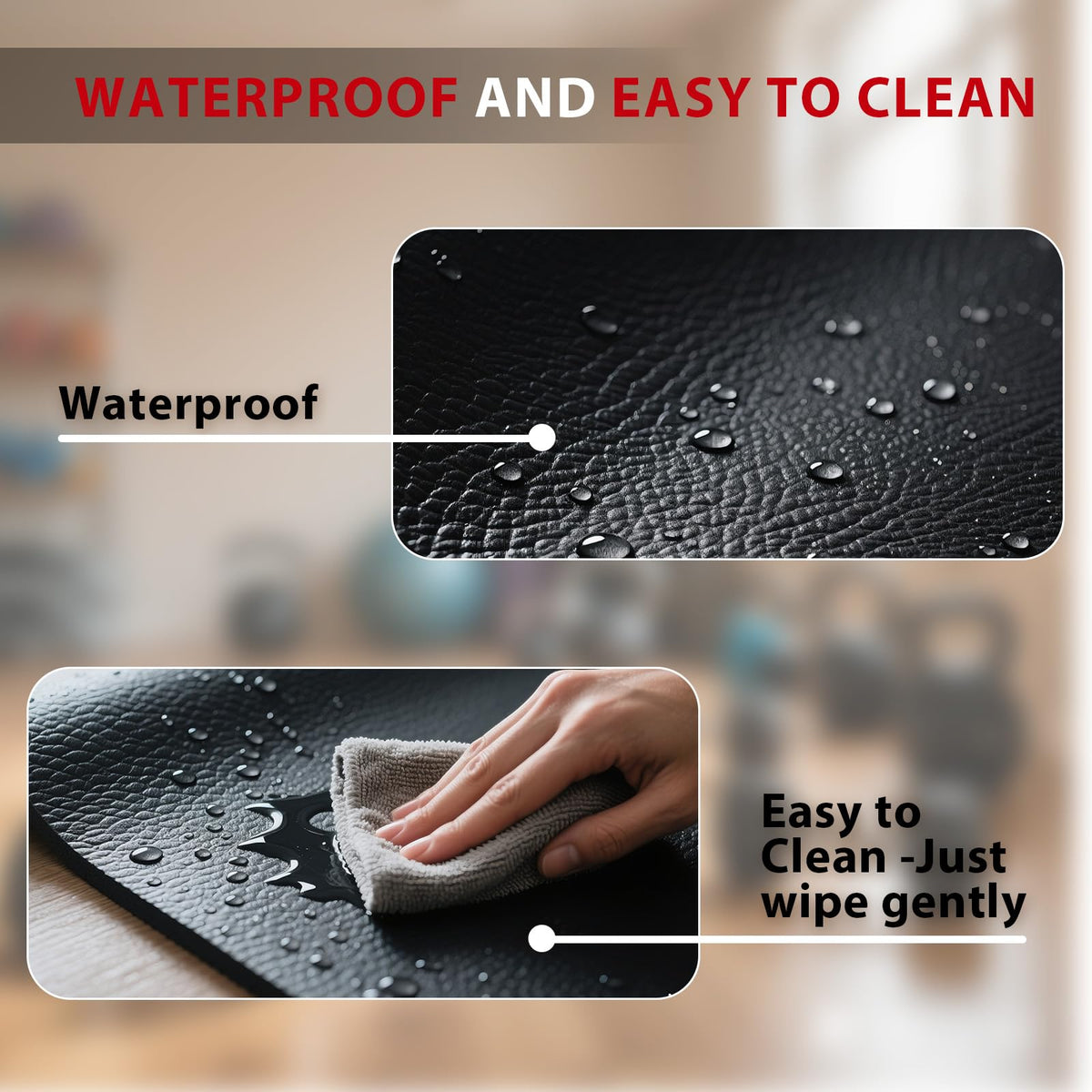 Walking Pad Mat for Carpet, Treadmill Mat for Hardwood Floors, Bike Mats Compatible with Peloton – Non-Slip Exercise Mats, Shock Absorbing & Floor Protection for Home Gym Use (84" Lx 36" W x0.24 Th)