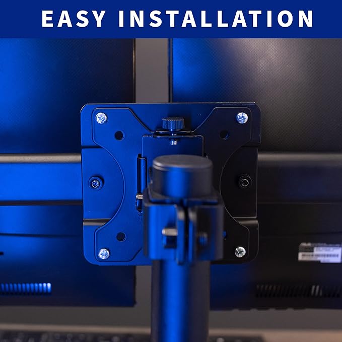 VIVO Dual VESA Bracket Adapter, Horizontal Assembly Mount for 2 Monitor Screens up to 27 inches, MOUNT-VW02A