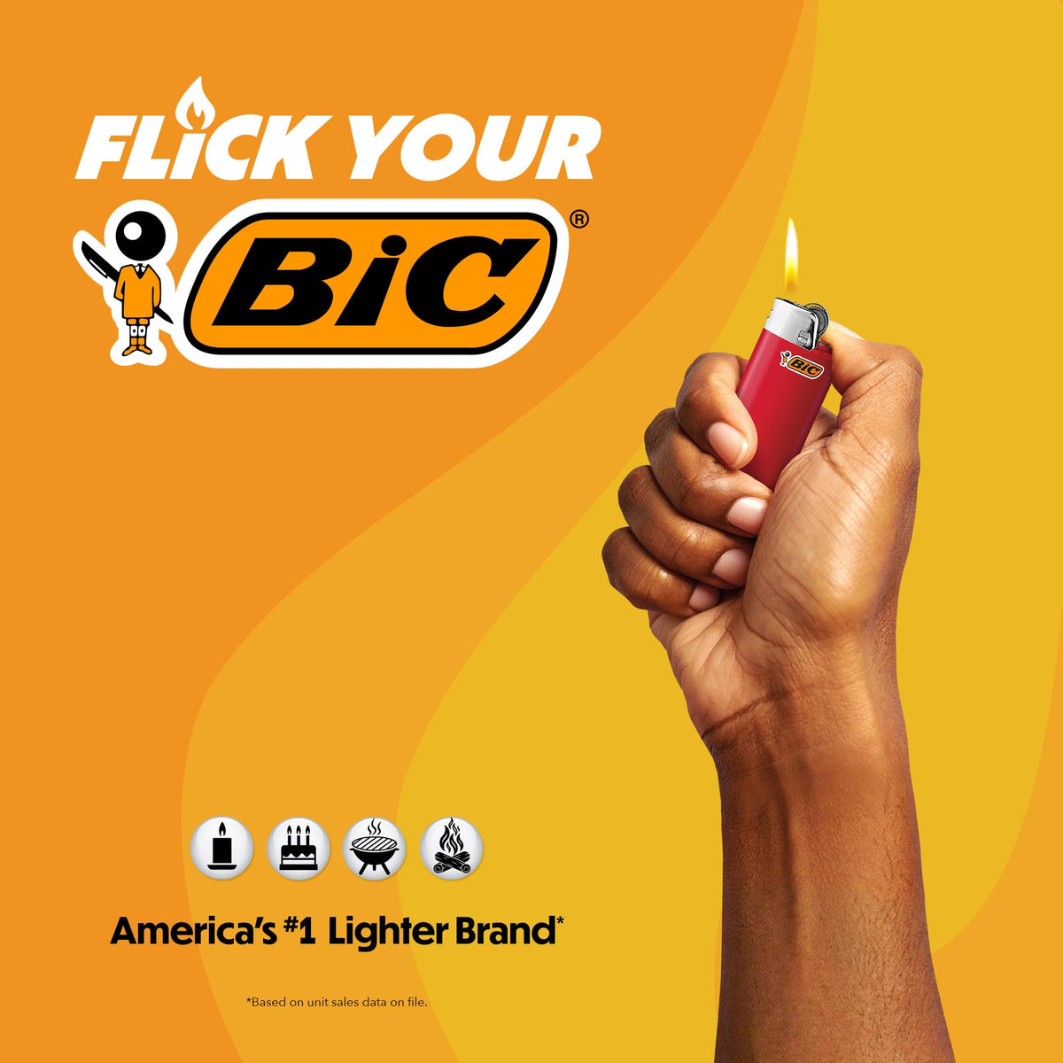 BIC Maxi Pocket Lighters, Dependable, Long-Lasting, 10-Pack, Assorted