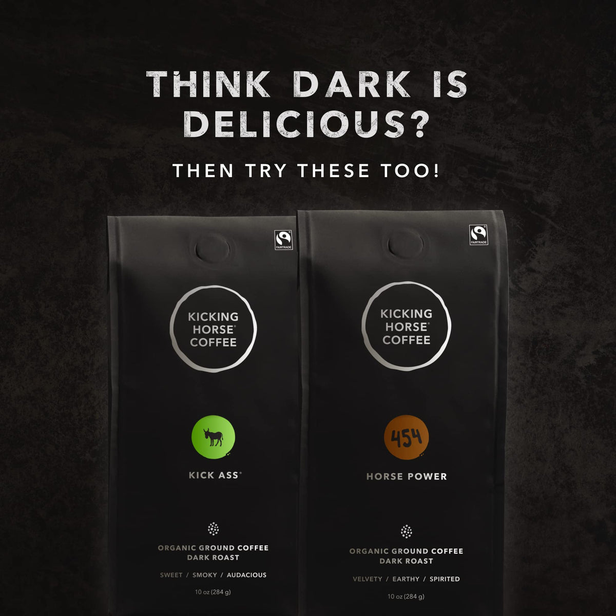 Kicking Horse Coffee, Grizzly Claw, Dark Roast, Ground, 10 oz - Certified Organic, Fairtrade, Kosher Coffee