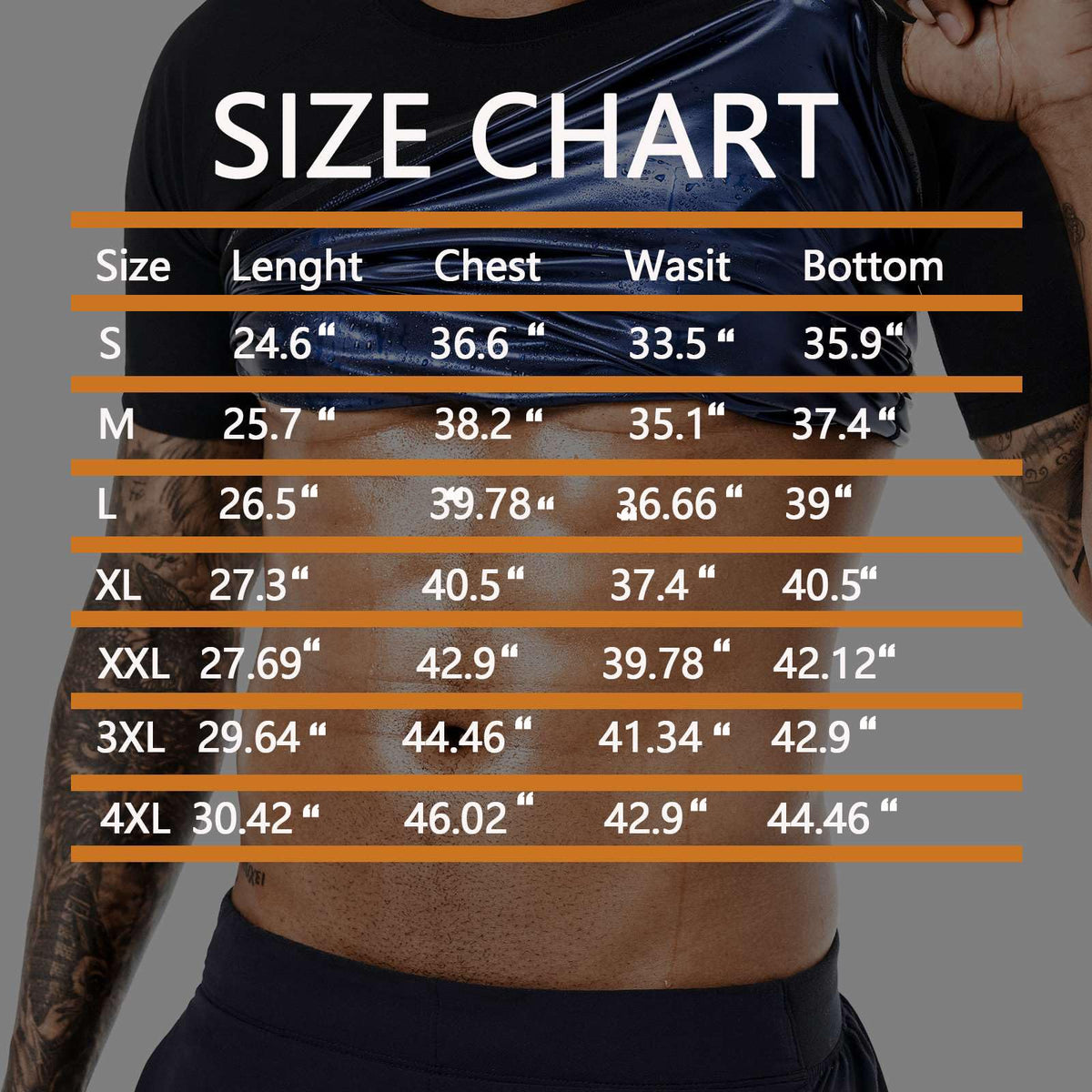 BODYSUNER Sauna Shirt Sweat Vest Suits Waist Trainer for Men Compression Vest Workout Gym Clothes Sweat Enhancer Short Sleeve (Black, M)