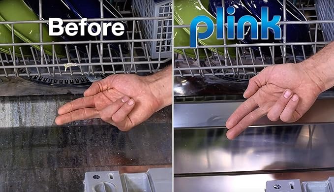 Compac Home Plink Appliance Freshener, Dishwasher, Washing Machine Cleaner, Water Activated, Fresh Lemon Scent, 4 Count